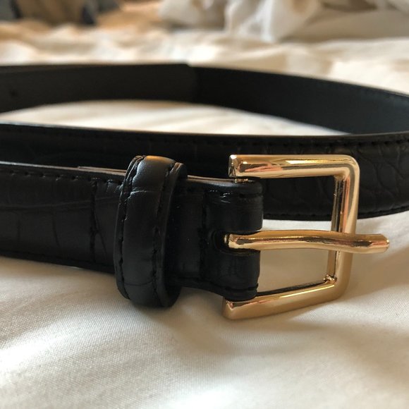Le Chateau Black Snake Texture Belt - Picture 5 of 6